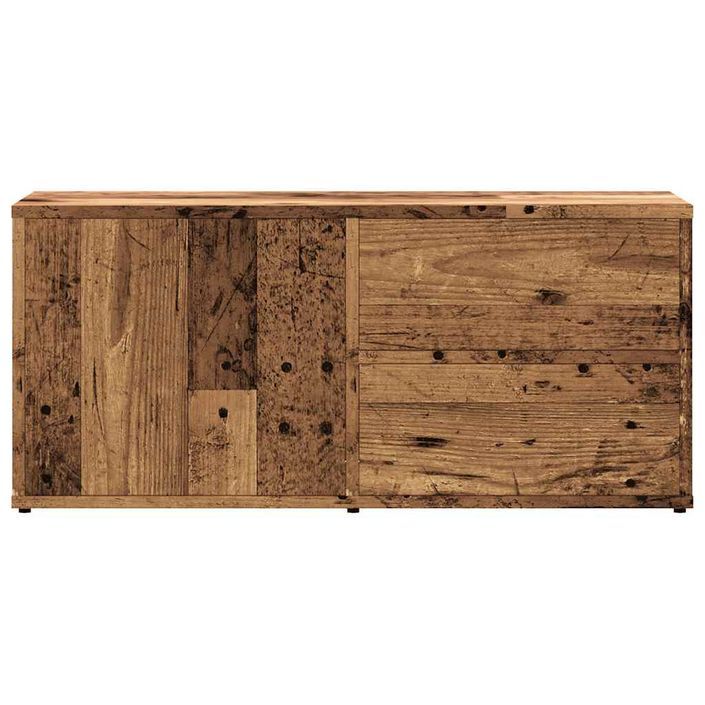 Meuble TV vieux bois 80x34x35,5 cm bois d'ingénierie - Photo n°4