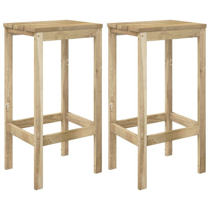 Meubles de bar de jardin 3 pcs Bois de pin imprégné - Photo n°6