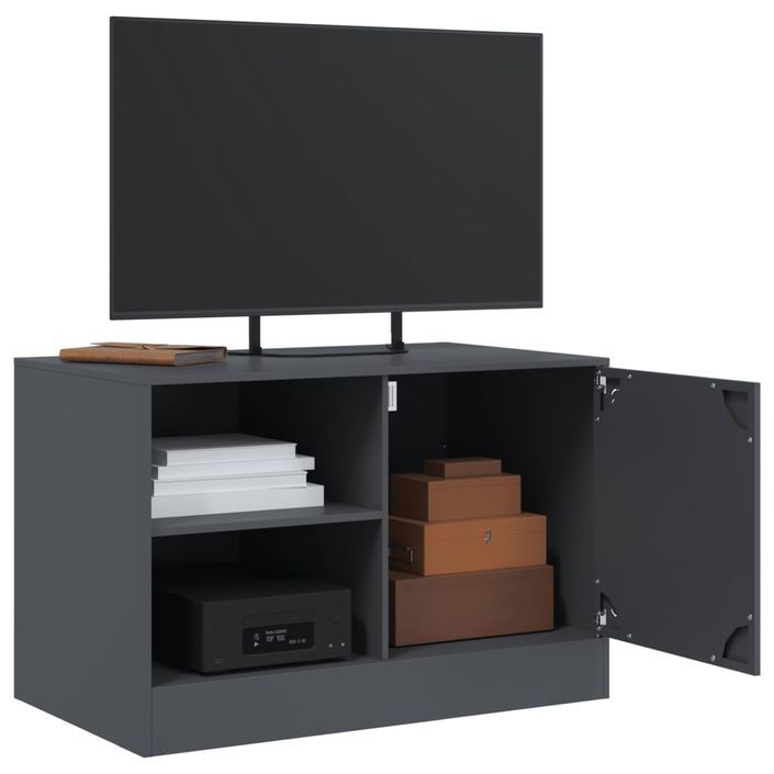 Meubles TV 2 pcs anthracite 67x39x44 cm acier - Photo n°4