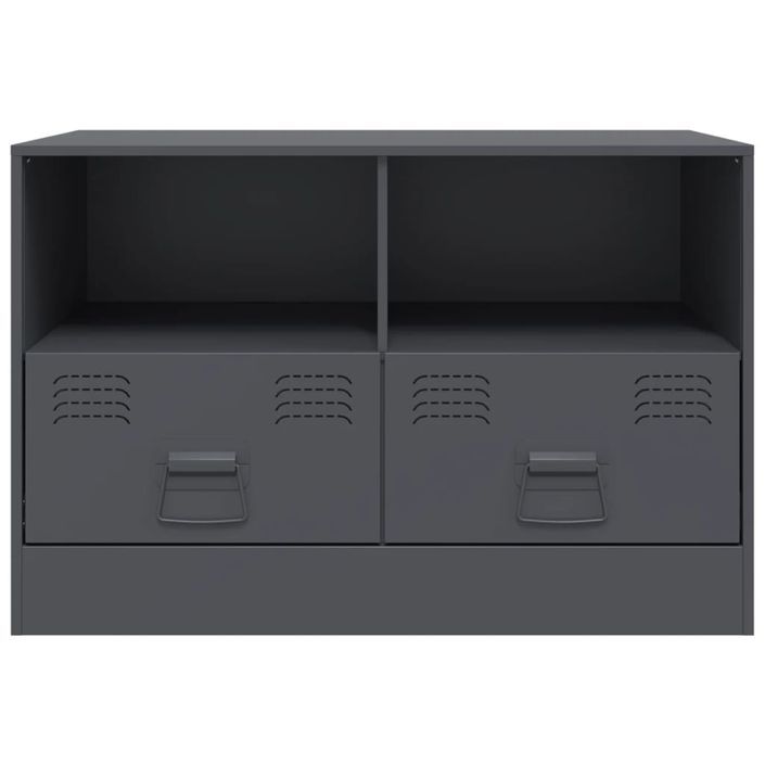 Meubles TV 2 pcs anthracite 67x39x44 cm acier - Photo n°5