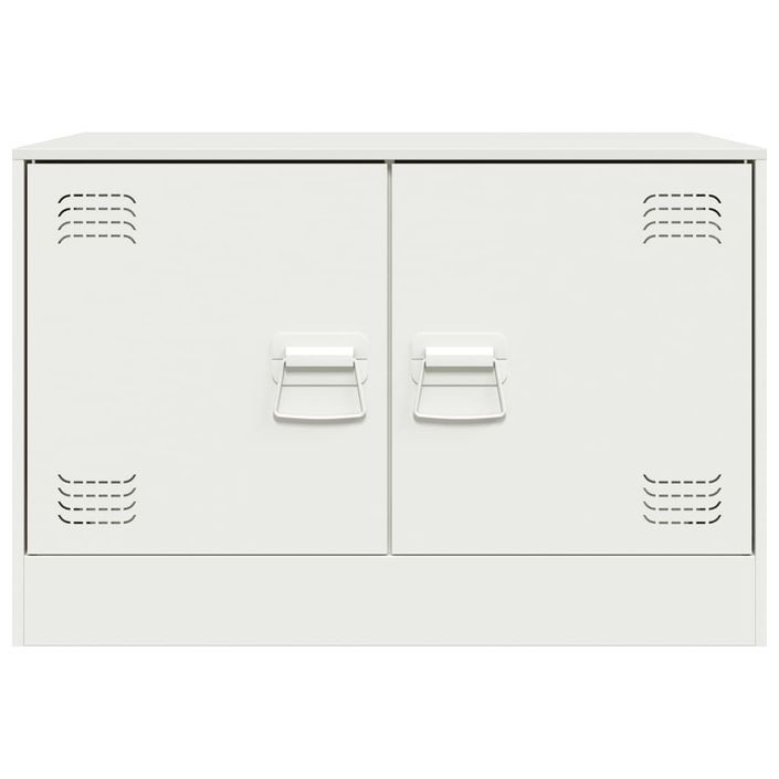 Meubles TV 2 pcs blanc 67x39x44 cm acier - Photo n°6