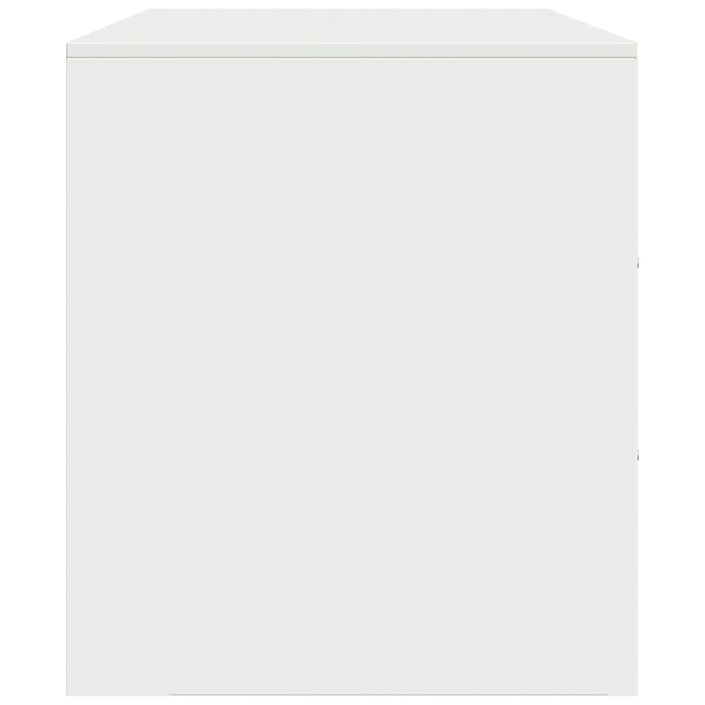 Meubles TV 2 pcs blanc 67x39x44 cm acier - Photo n°8