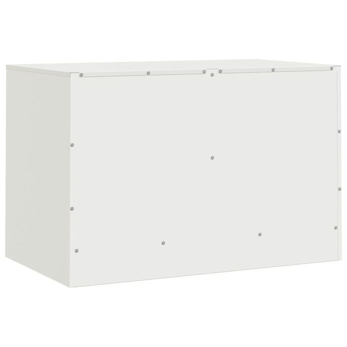 Meubles TV 2 pcs blanc 67x39x44 cm acier - Photo n°9