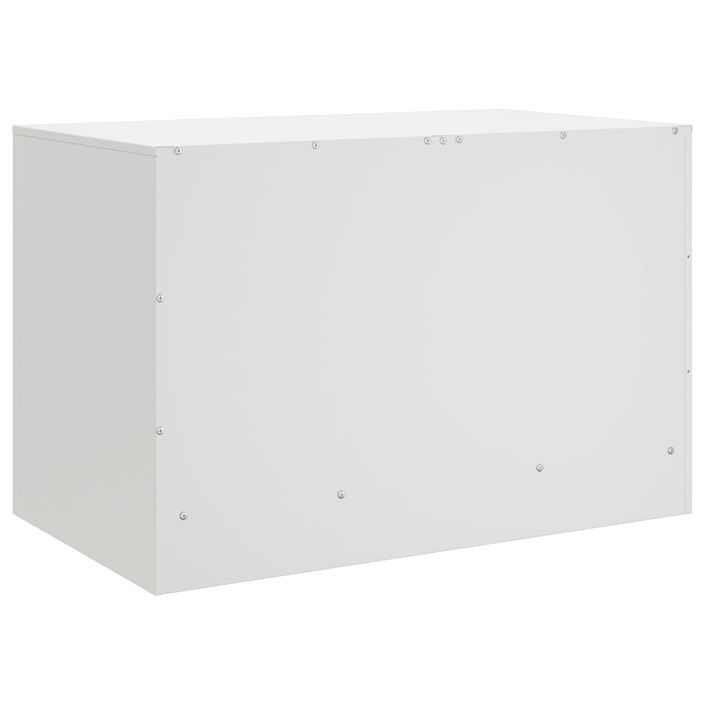 Meubles TV 2 pcs blanc 67x39x44 cm acier - Photo n°9