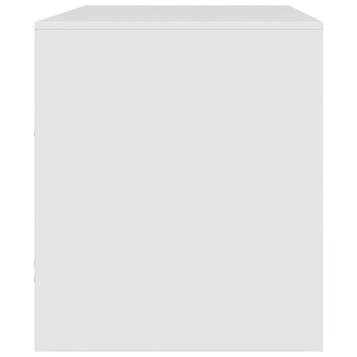 Meubles TV 2 pcs blanc 67x39x44 cm acier - Photo n°8