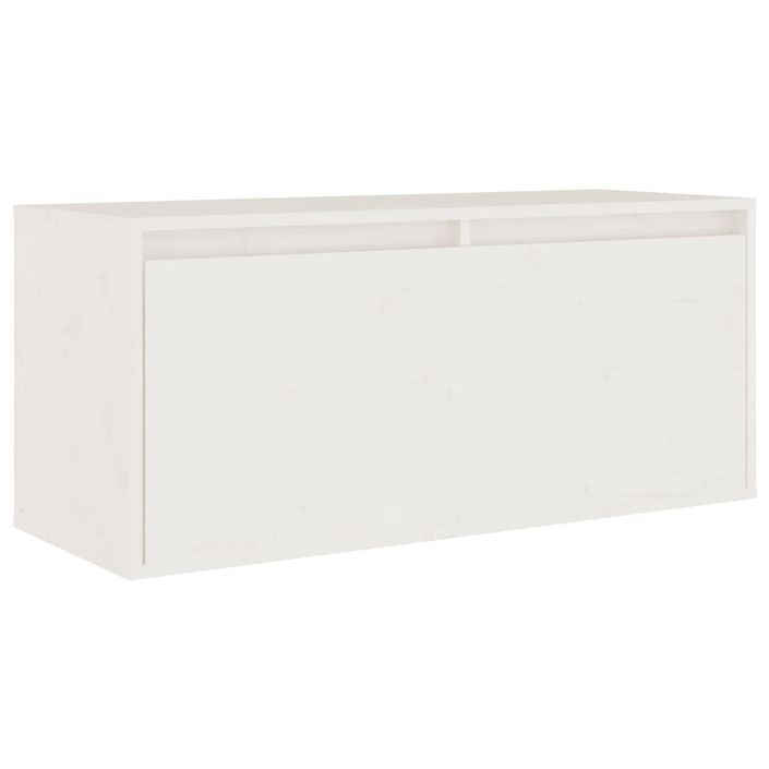 Meubles TV 2 pcs Blanc Bois massif de pin - Photo n°5