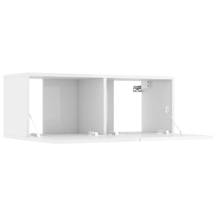 Meubles TV 2 pcs Blanc brillant 80x30x30 cm Bois d'ingénierie - Photo n°7