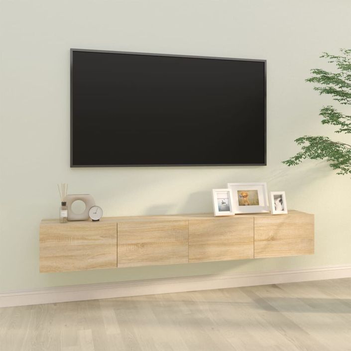 Meubles TV 2 pcs Chêne Sonoma 100x30x30 cm Bois d'ingénierie - Photo n°1