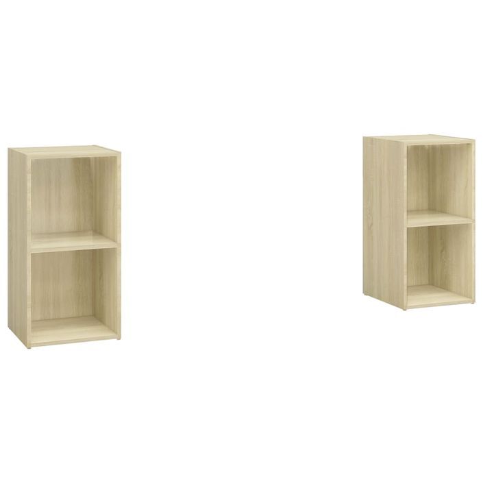 Meubles TV 2 pcs Chêne sonoma 72x35x36,5 cm 2 - Photo n°1