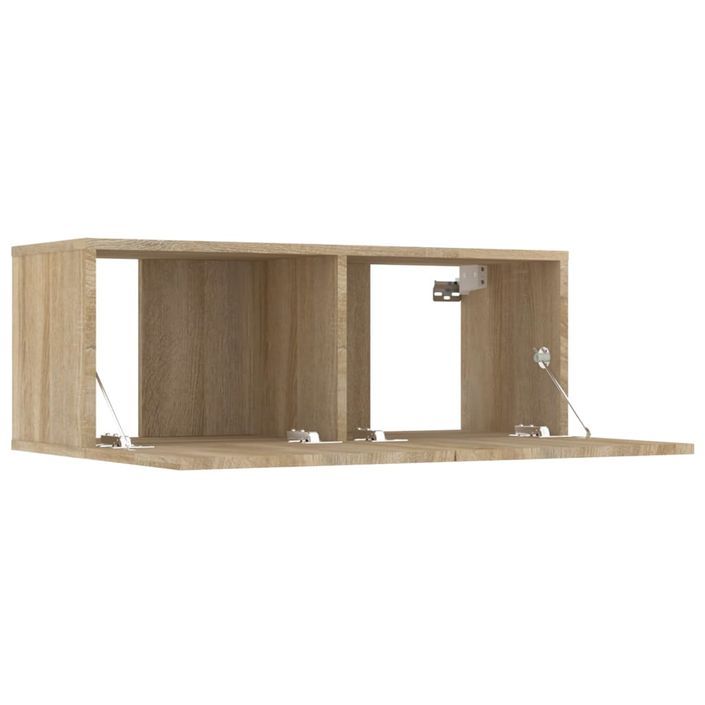 Meubles TV 2 pcs chêne sonoma 80x30x30 cm bois d'ingénierie - Photo n°7