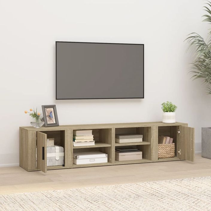 Meubles TV 2 pcs Chêne sonoma 80x31,5x36 cm Bois d'ingénierie - Photo n°3