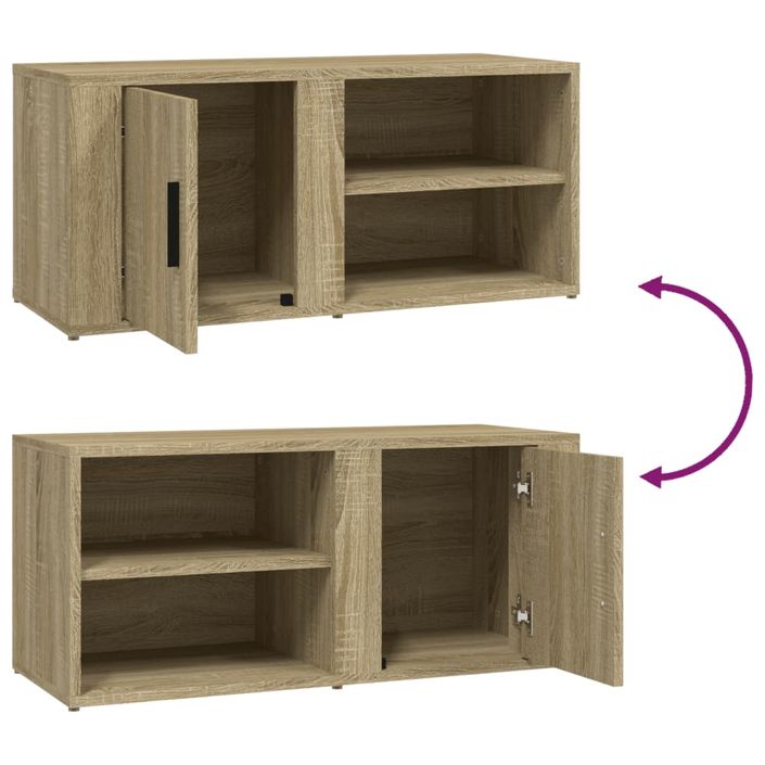 Meubles TV 2 pcs Chêne sonoma 80x31,5x36 cm Bois d'ingénierie - Photo n°10