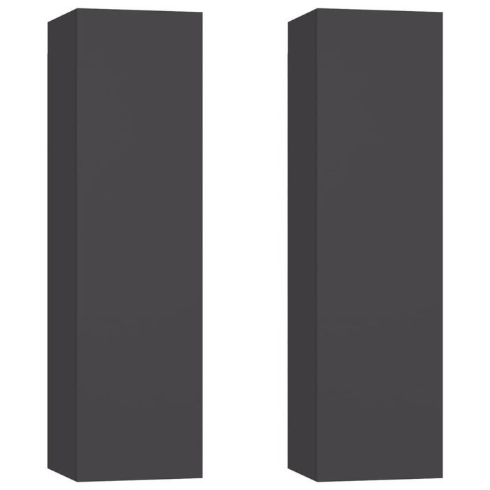 Meubles TV 2 pcs Gris 30,5x30x110 cm - Photo n°1