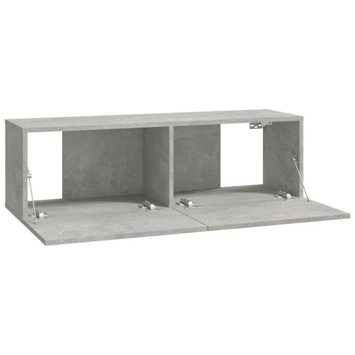 Meubles TV 2 pcs Gris béton 100x30x30 cm Bois d'ingénierie - Photo n°7