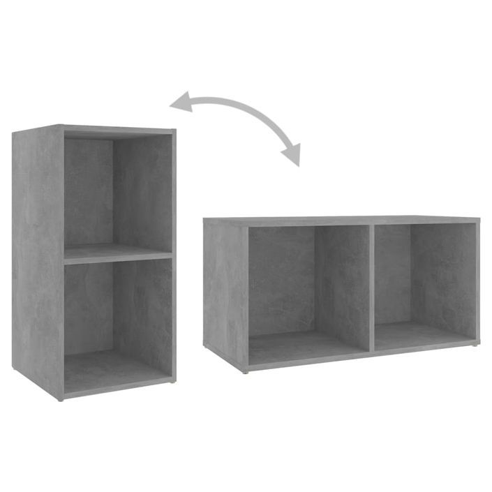 Meubles TV 2 pcs Gris béton 72x35x36,5 cm 2 - Photo n°7