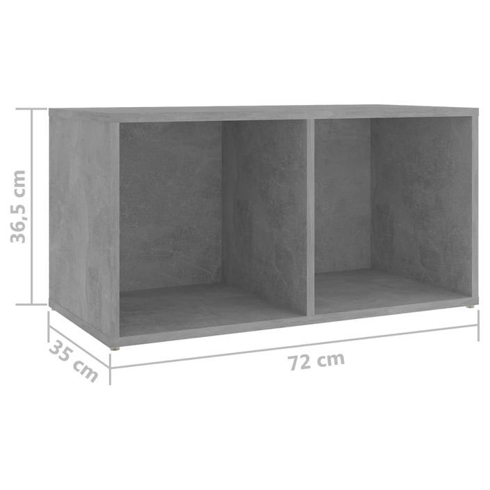 Meubles TV 2 pcs Gris béton 72x35x36,5 cm 2 - Photo n°8