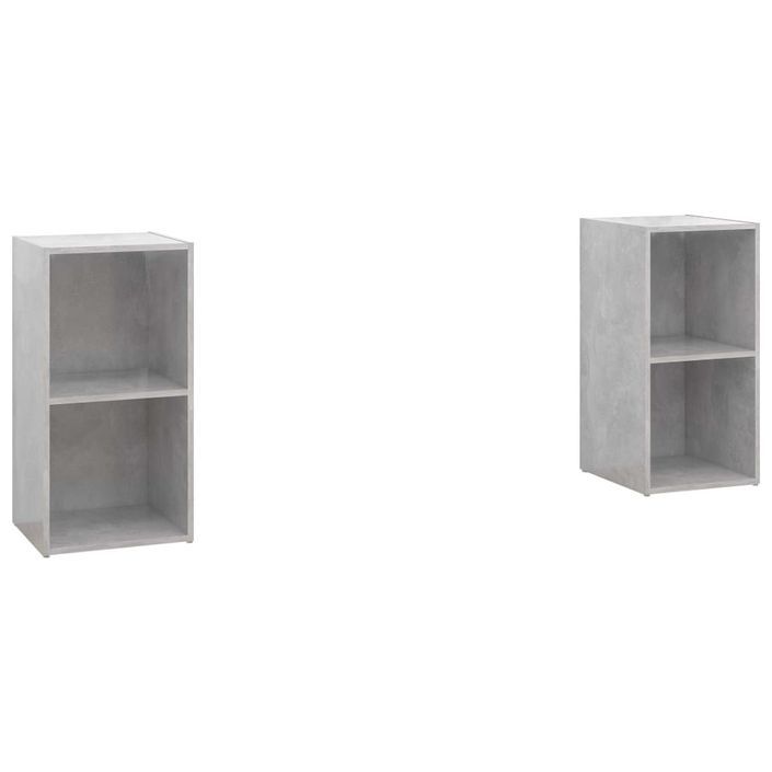 Meubles TV 2 pcs Gris béton 72x35x36,5 cm - Photo n°1