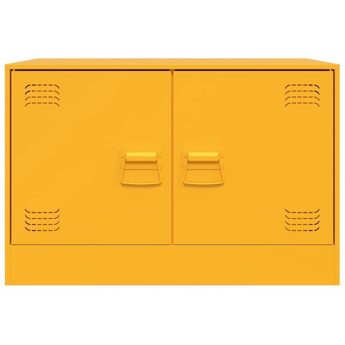 Meubles TV 2 pcs jaune moutarde 67x39x44 cm acier - Photo n°5