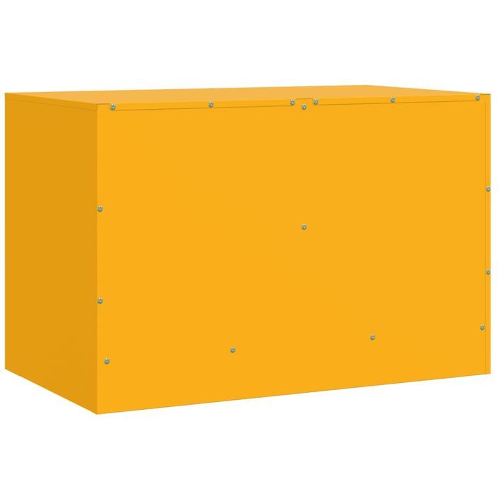 Meubles TV 2 pcs jaune moutarde 67x39x44 cm acier - Photo n°9