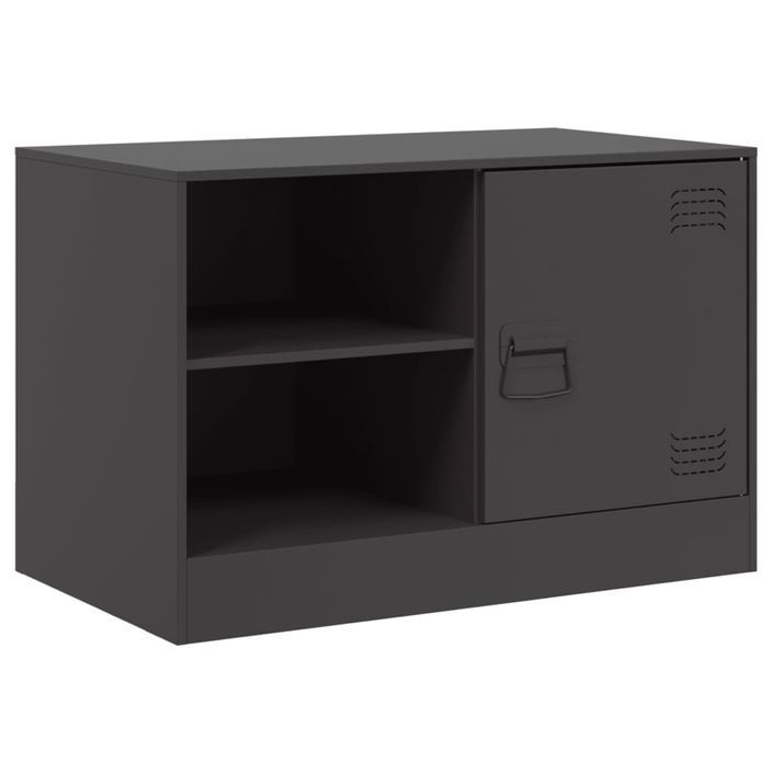 Meubles TV 2 pcs noir 67x39x44 cm acier - Photo n°6