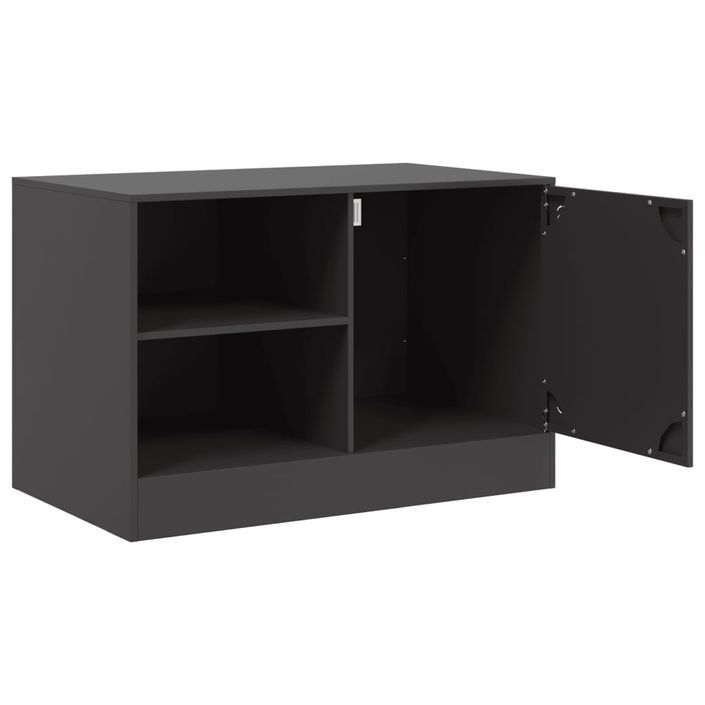 Meubles TV 2 pcs noir 67x39x44 cm acier - Photo n°7