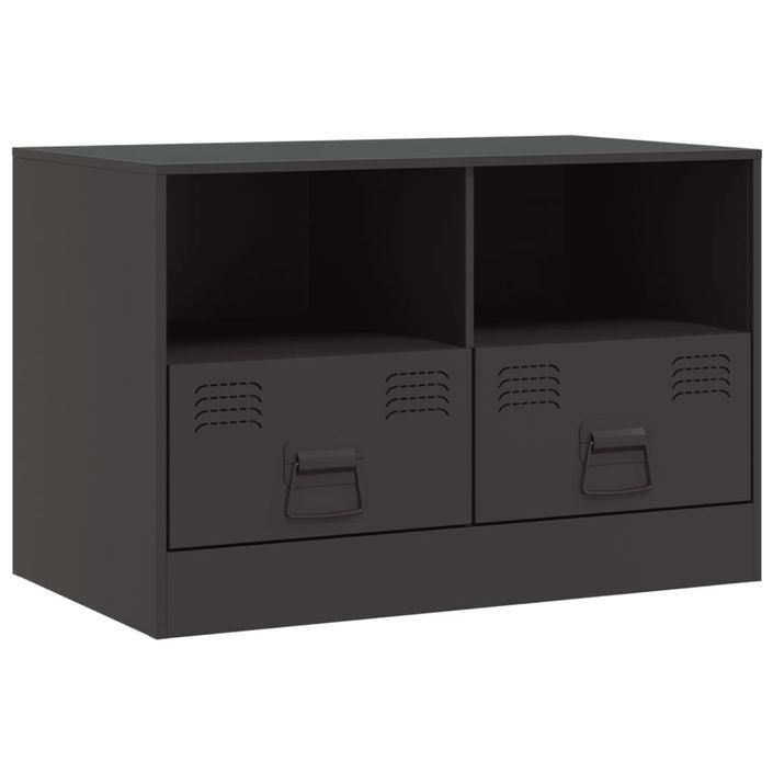 Meubles TV 2 pcs noir 67x39x44 cm acier - Photo n°7