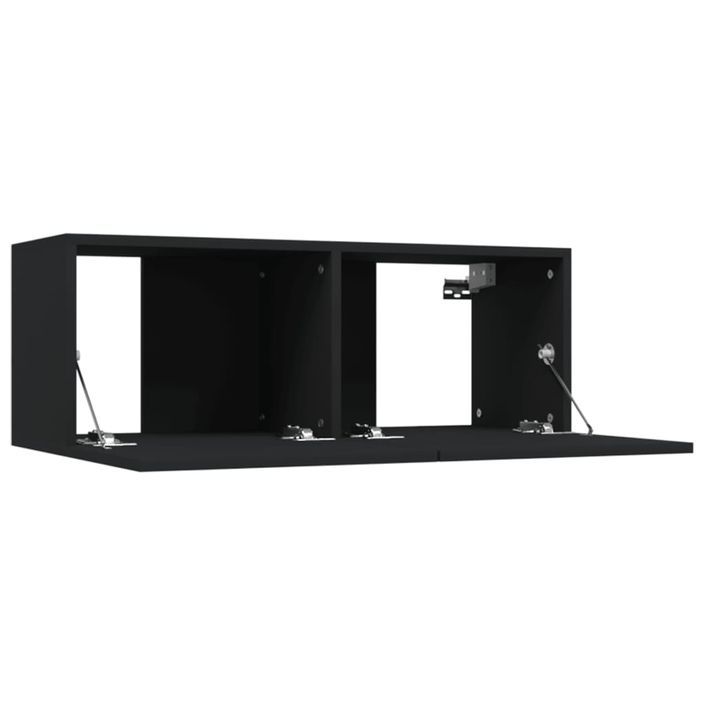 Meubles TV 2 pcs Noir 80x30x30 cm Bois d'ingénierie - Photo n°7