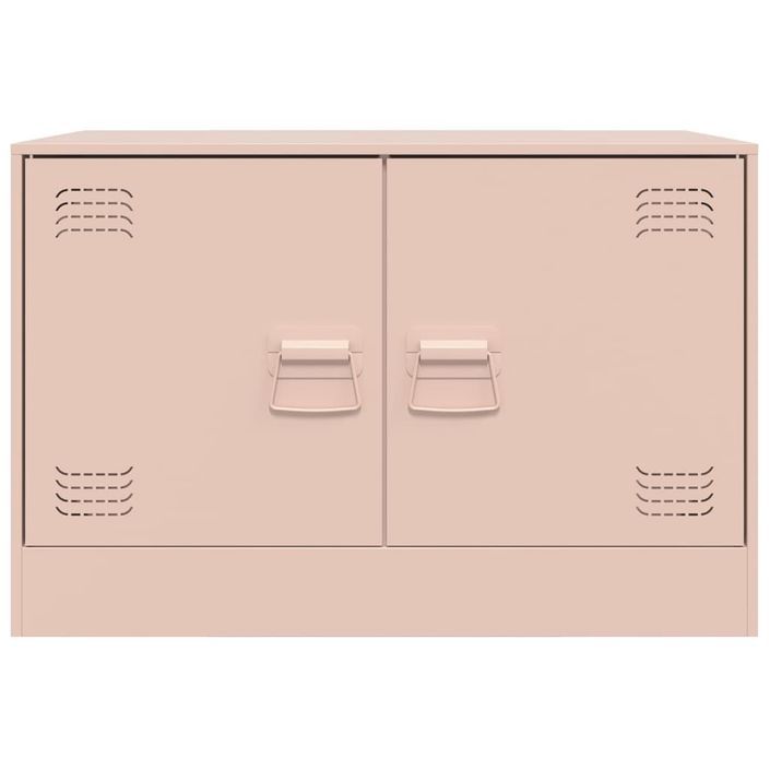 Meubles TV 2 pcs rose 67x39x44 cm acier - Photo n°6