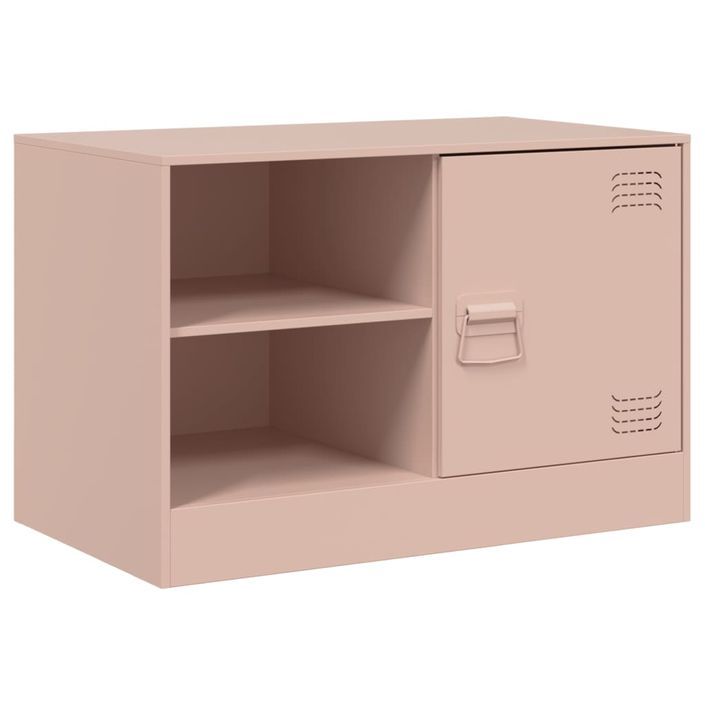 Meubles TV 2 pcs rose 67x39x44 cm acier - Photo n°6