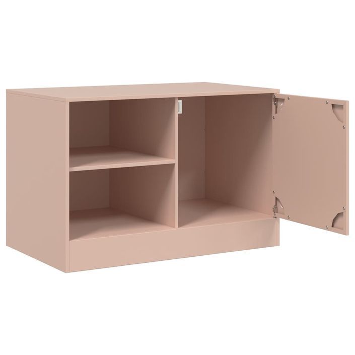 Meubles TV 2 pcs rose 67x39x44 cm acier - Photo n°7