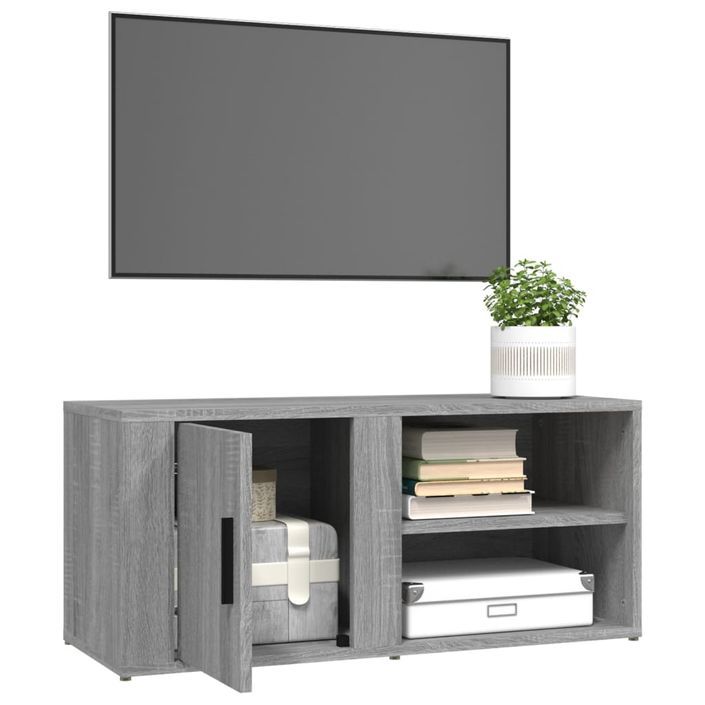 Meubles TV 2 pcs Sonoma gris 80x31,5x36 cm Bois d'ingénierie - Photo n°5