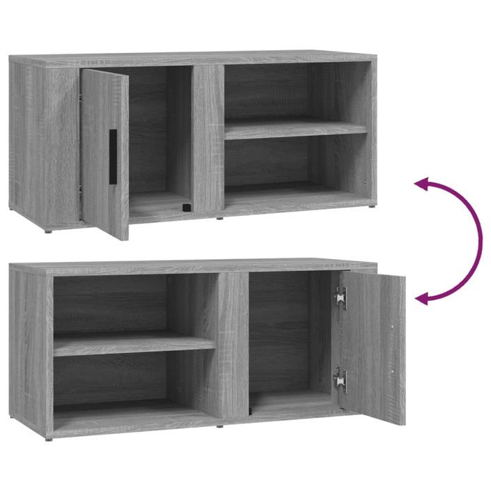 Meubles TV 2 pcs Sonoma gris 80x31,5x36 cm Bois d'ingénierie - Photo n°10