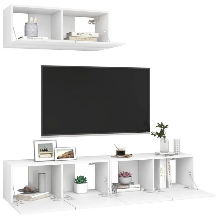 Meubles TV 3 pcs Blanc 2 - Photo n°3