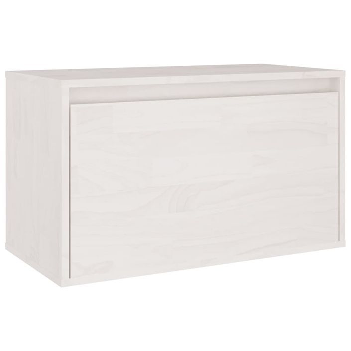 Meubles TV 3 pcs Blanc Bois massif de pin - Photo n°5