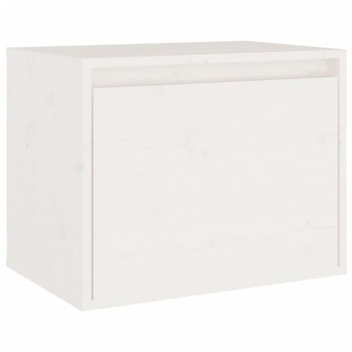 Meubles TV 3 pcs Blanc Bois massif de pin - Photo n°5