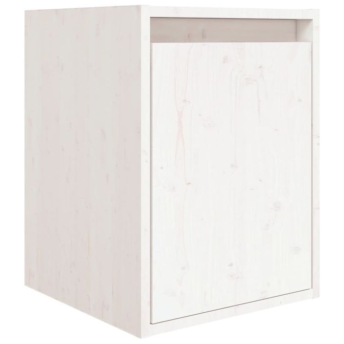 Meubles TV 3 pcs Blanc Bois massif de pin - Photo n°5