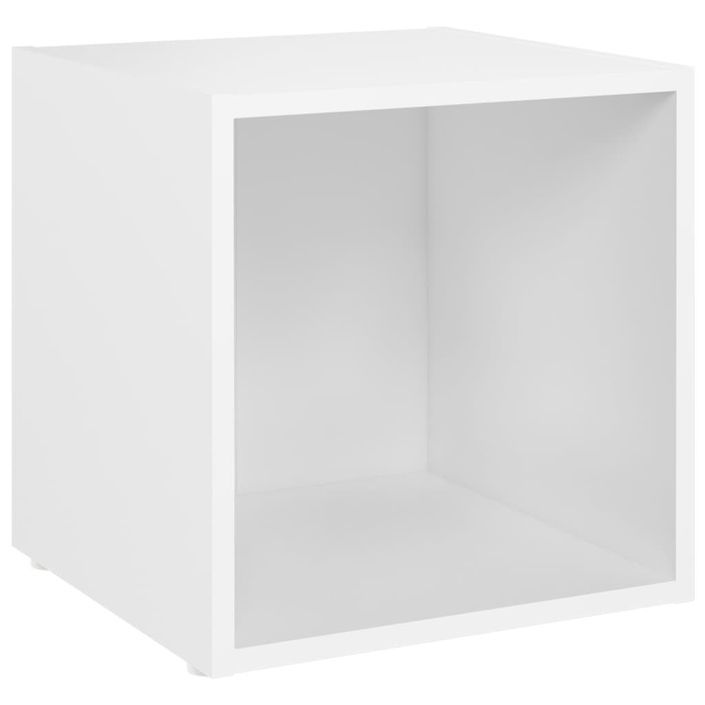 Meubles TV 4 pcs Blanc 37x35x37 cm - Photo n°5