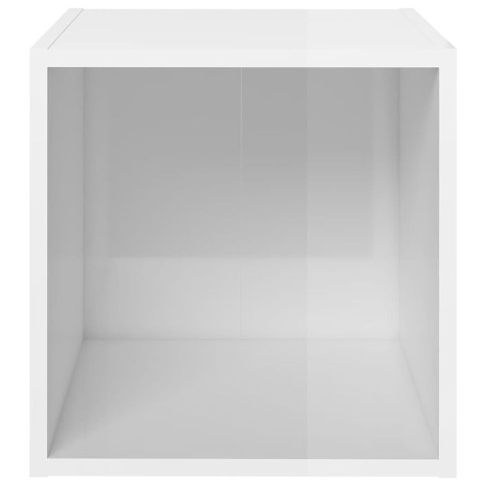 Meubles TV 4 pcs Blanc brillant 37x35x37 cm - Photo n°6