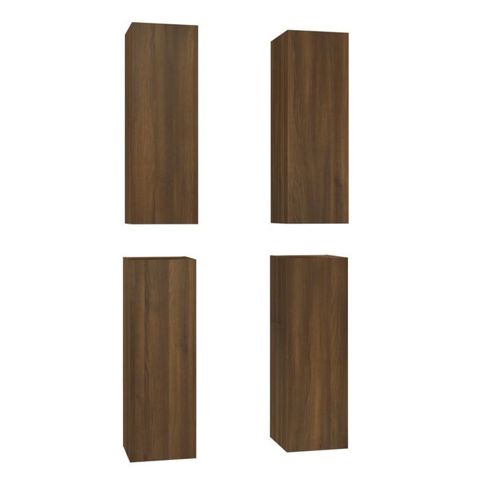 Meubles TV 4 pcs Chêne marron 30,5x30x90 cm Bois d'ingénierie - Photo n°2