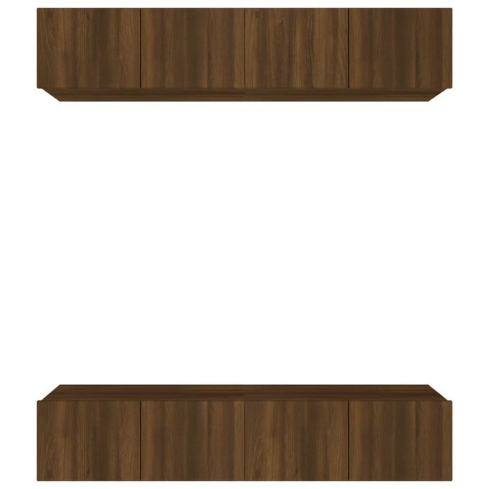 Meubles TV 4 pcs Chêne marron 80x30x30 cm Bois d'ingénierie - Photo n°2