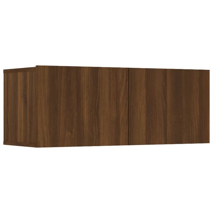 Meubles TV 4 pcs Chêne marron 80x30x30 cm Bois d'ingénierie - Photo n°7