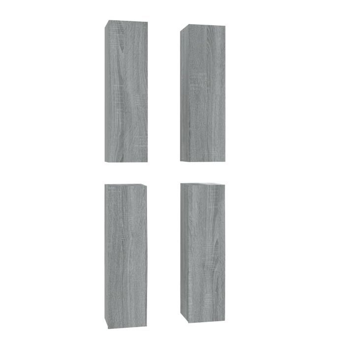 Meubles TV 4 pcs Sonoma gris 30,5x30x110 cm Bois d'ingénierie - Photo n°1