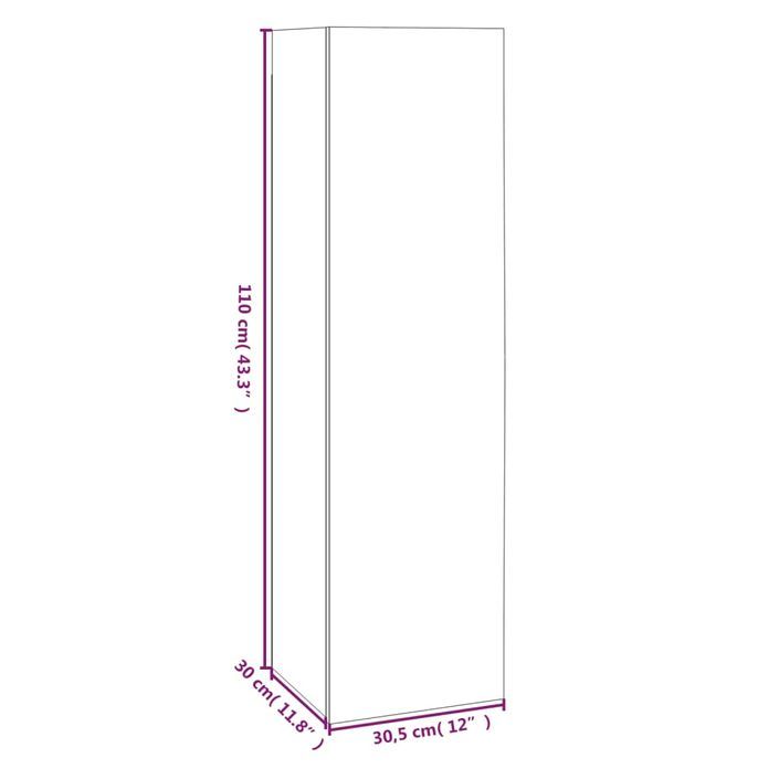 Meubles TV 4 pcs Sonoma gris 30,5x30x110 cm Bois d'ingénierie - Photo n°7