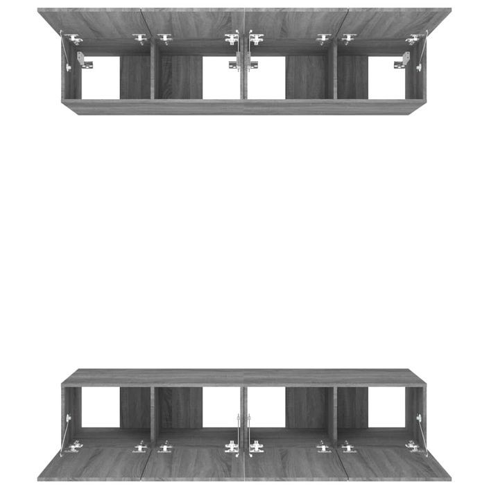 Meubles TV 4 pcs Sonoma gris 80x30x30 cm Bois d'ingénierie - Photo n°6