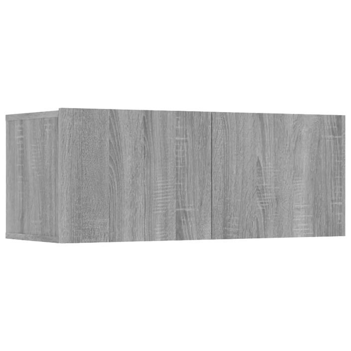 Meubles TV 4 pcs Sonoma gris 80x30x30 cm Bois d'ingénierie - Photo n°7