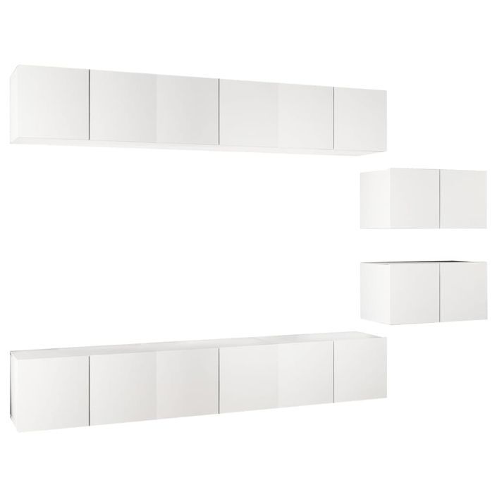 Meubles TV 8 pcs Blanc - Photo n°2