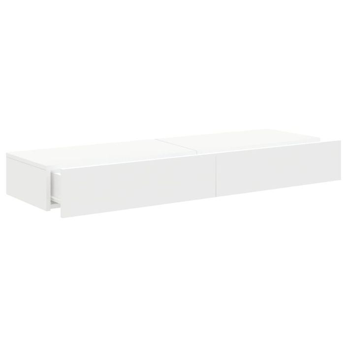 Meubles TV avec éclairage LED 2 pcs blanc 60x35x15,5 cm - Photo n°7