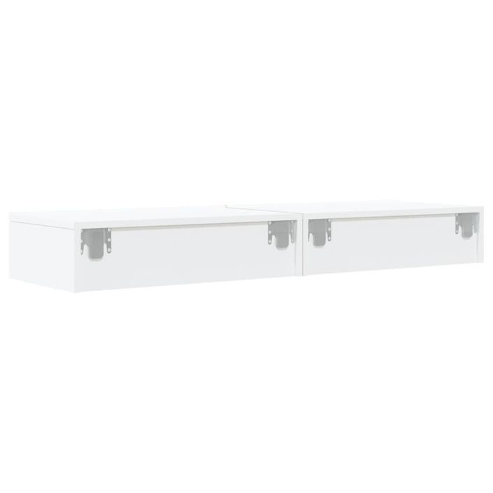 Meubles TV avec éclairage LED 2 pcs blanc 60x35x15,5 cm - Photo n°10