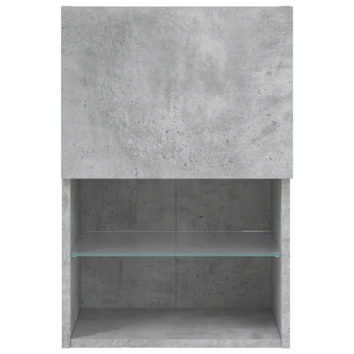 Meubles TV avec lumières LED 2 pcs gris béton 40,5x30x60 cm - Photo n°9