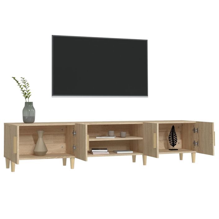 Meubles TV chêne sonoma 180x31,5x40 cm bois d'ingénierie - Photo n°5